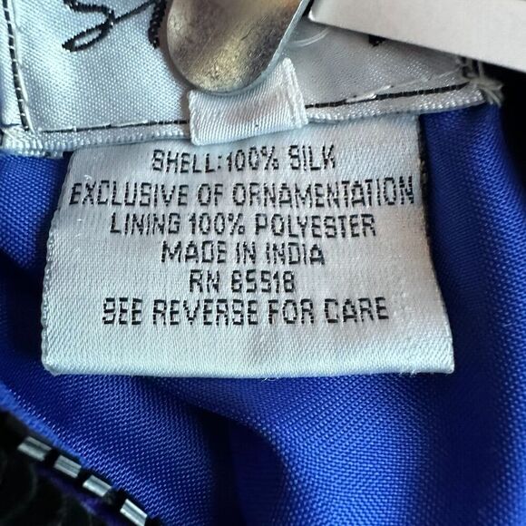 Vintage Sténay 100% Silk Beaded Sequin Top | Size L | Art Deco 80s Party Glam - Picture 6 of 8